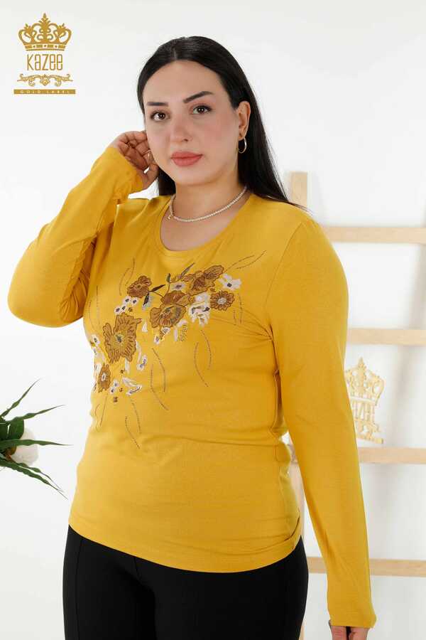 Reel Tekstil - Hecho con Tela Viscosa Blusa - Cuello Redondo - Ropa de Mujer - 79045 | Textiles reales