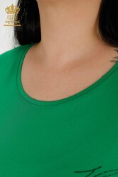 Hecho con Tela Viscosa Blusa - Cuello Redondo - Ropa de Mujer - 78918 | Textiles reales - Thumbnail