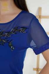 Blouse Produced with Viscose Fabric Cycling Collar Women's Clothing - 79106 | Real Textile - Thumbnail