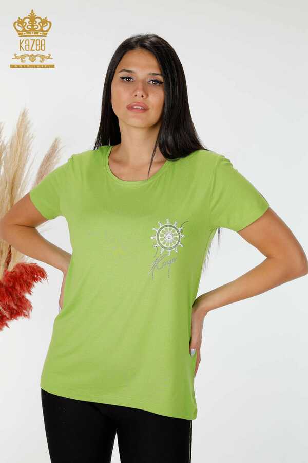 Reel Tekstil - Made with Viscose Fabric Blouse - Crew Collar - Women's Clothing - 78925 | Real Textile