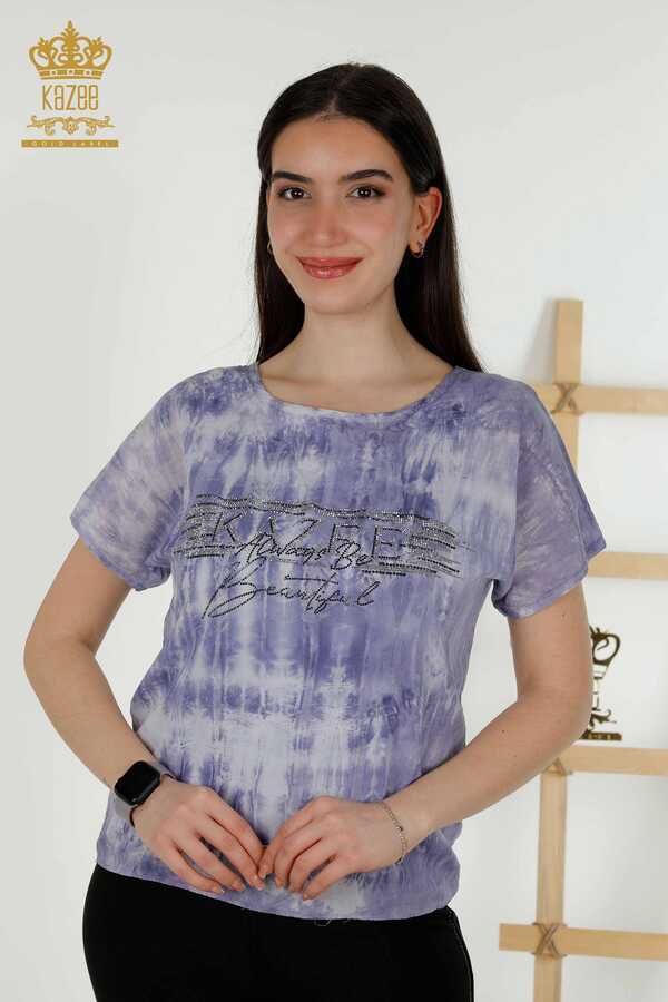 Reel Tekstil - Fabriqué avec du tissu en viscose Chemisier - Col ras du cou - Vêtements pour femmes - 79173 | Vrai textile
