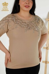 Hergestellt aus Viskosestoff Bluse - Kurzarm - Damenbekleidung - 79049 | Echtes Textil - Thumbnail