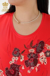 Bluse aus Viskosestoff Radkragen Damenbekleidung - 79045 | Echtes Textil - Thumbnail
