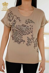 Bluse aus Viskosestoff, steinbestickter Damenbekleidungshersteller - 79066 | Echtes Textil - Thumbnail