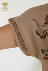Bluse aus Viskosestoff, steinbestickter Damenbekleidungshersteller - 79066 | Echtes Textil - Thumbnail