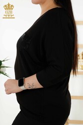Блузка из вискозной ткани Велосипедный воротник Женская одежда - 79222 | Настоящий текстиль - Thumbnail