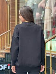 Wholesale Women's Button-Detail Knit Cardigan Black - 32961 | REEL TRİKO - Thumbnail