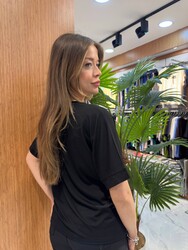 Wholesale Women's Blouse Bird Embroidery Navy Blue - 80358 | REEL TRİKO 1993 - Thumbnail
