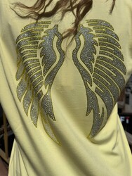 Wholesale Women's Blouse V-Neck Yellow - 80516 | REEL TRİKO 1993 - Thumbnail
