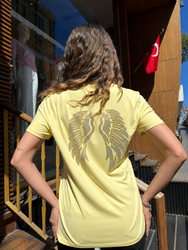 Wholesale Women's Blouse V-Neck Yellow - 80516 | REEL TRİKO 1993 - Thumbnail