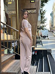 Wholesale Women’s Knit Sweater - Shimmering Powder Pink - 33015 | REEL TRİKO - 5
