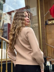 Wholesale Women's Powder Knit Cardigan Logo - 32395 | REEL TRİKO - 4