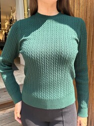 Wholesale Women's Basic Knit Sweater Khaki - 32385 | REEL TRİKO - Thumbnail