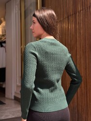 Wholesale Women's Basic Knit Sweater Khaki - 32385 | REEL TRİKO - Thumbnail