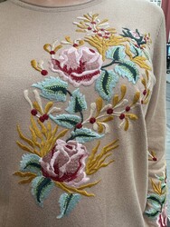 Wholesale Women's Crew Neck Knit Sweater Beige - 31943 | REEL TRİKO - Thumbnail