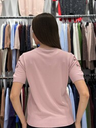 Wholesale Women's Powder-Colored Knit Sweater Floral Embroidery - 31725 | REEL TRİKO - Thumbnail