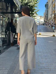 Wholesale Women's Shimmering Grey Knit Sweater - 32161 | REEL TRİKO - Thumbnail