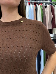 Wholesale Women's Knit Sweater High Neck - Brown - 32388 | REEL TRİKO - Thumbnail