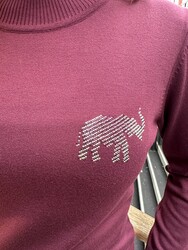 Wholesale Women's Knit Sweater Stone Embellishment Lilac – ​​32939 | REEL TRİKO - Thumbnail
