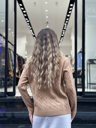 Wholesale Women's Basic Camel Knit Sweater - 32914 | REEL TRİKO - Thumbnail