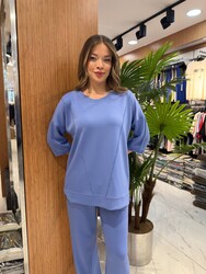 Wholesale Women's Tracksuit Set Stone Embellishments, Blue - 17998 | REEL TRİKO 1993 - Thumbnail