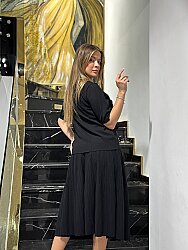 Wholesale Women’s Black Knitted Polo-Neck Sweater Zipper - 32639 | REEL TRİKO - 6