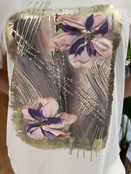 Wholesale Women's Blouse Floral Pattern Ecru - 80281 | REEL TRİKO - Thumbnail