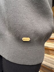 Wholesale Women's Button-Detail Knit Cardigan - Dark Khaki - 32961 | REEL TRİKO - Thumbnail