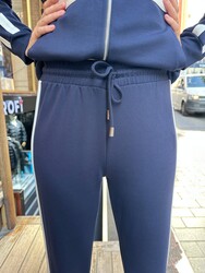 Wholesale Women's Navy Blue Zippered Tracksuit Set - 17980 | REEL TRİKO 1993 - 5